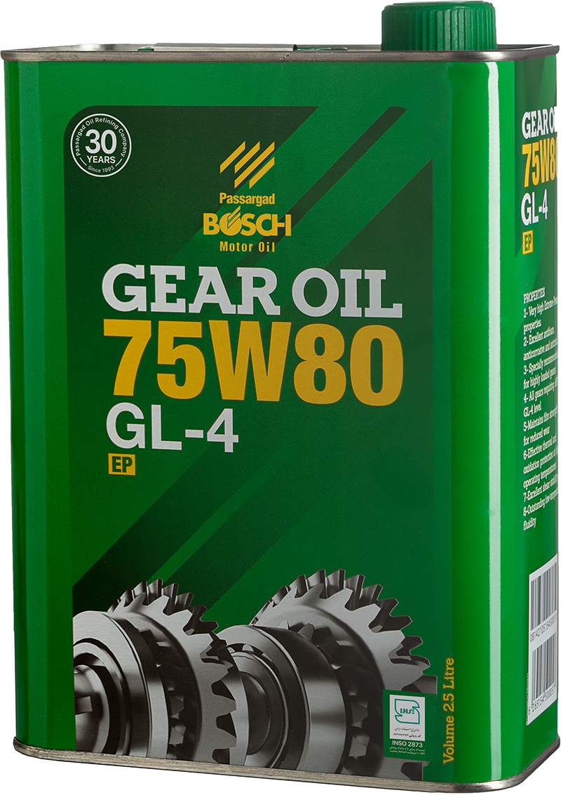 روغن دنده واسکازین هیپوئید بوش 75W80 GL4 2.5 لیتری