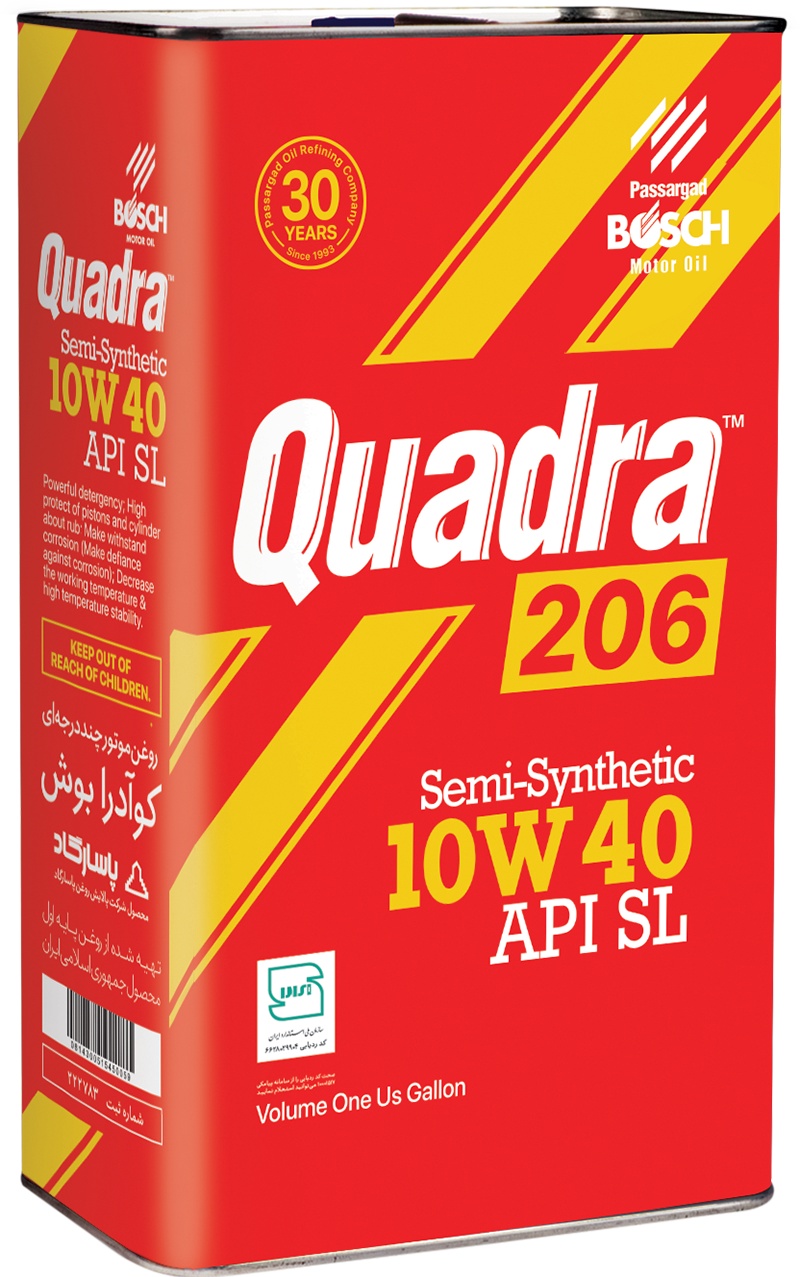 روغن موتور بوش کوادرا 10W40 SL 4 لیتری