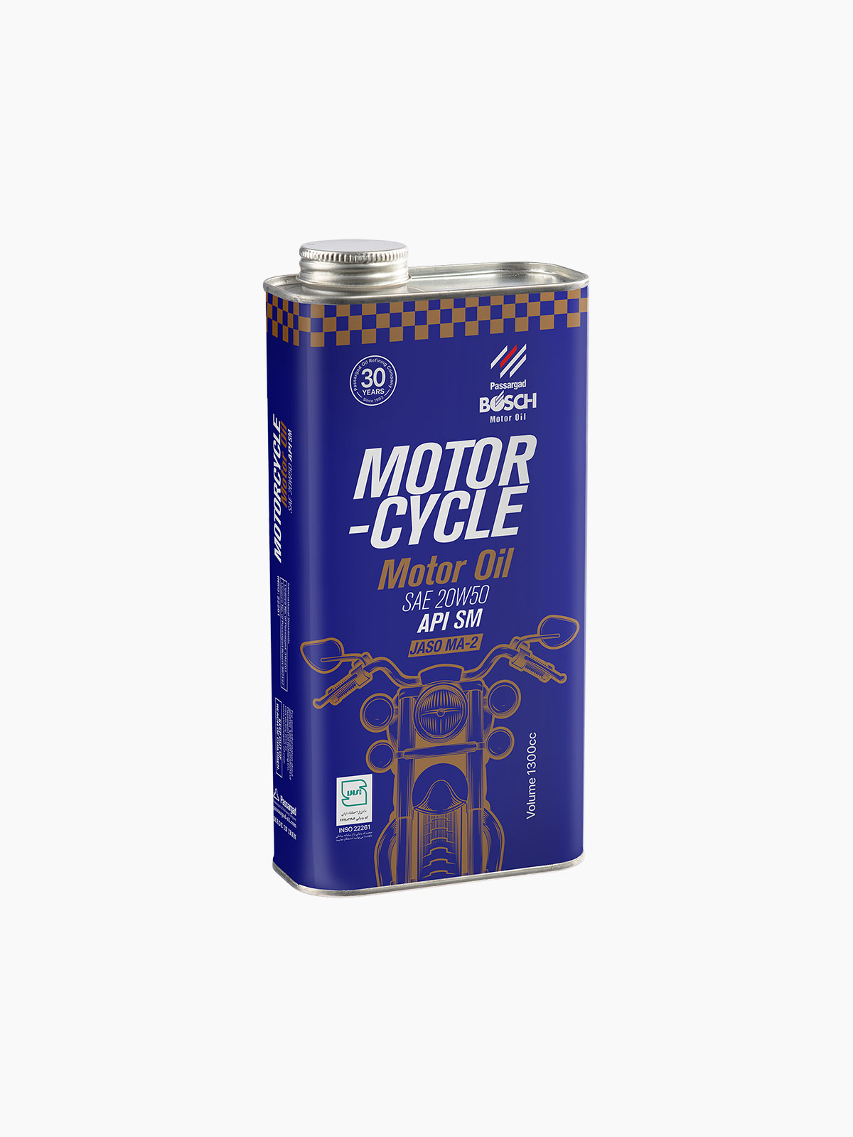 روغن موتورسیکلت بوش لاکچری آبی 20W50 SM 1300 سیسی